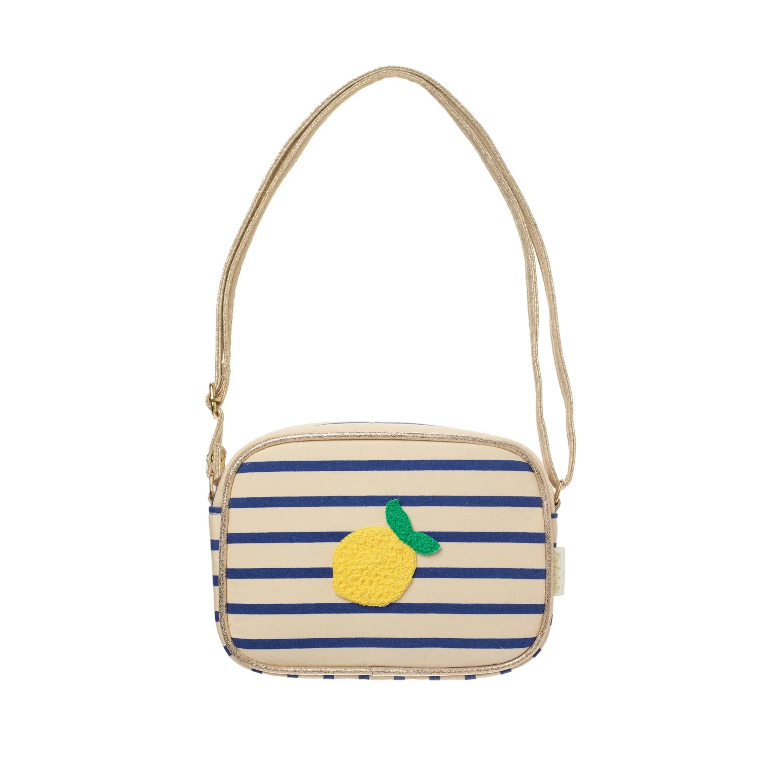 Lemon Drop Stripy Bag – Летна ташничка во италијански стил со пруги и лимон