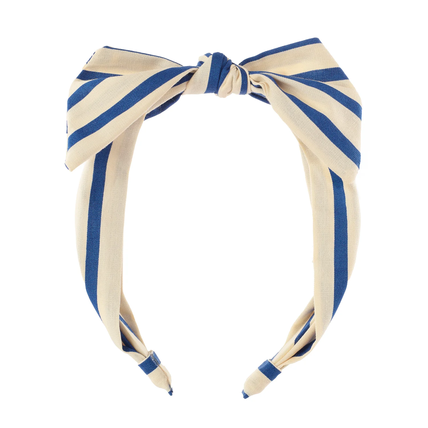 Riviera Stripe Tie Headband – Mорнарско венче со голема ретро машна