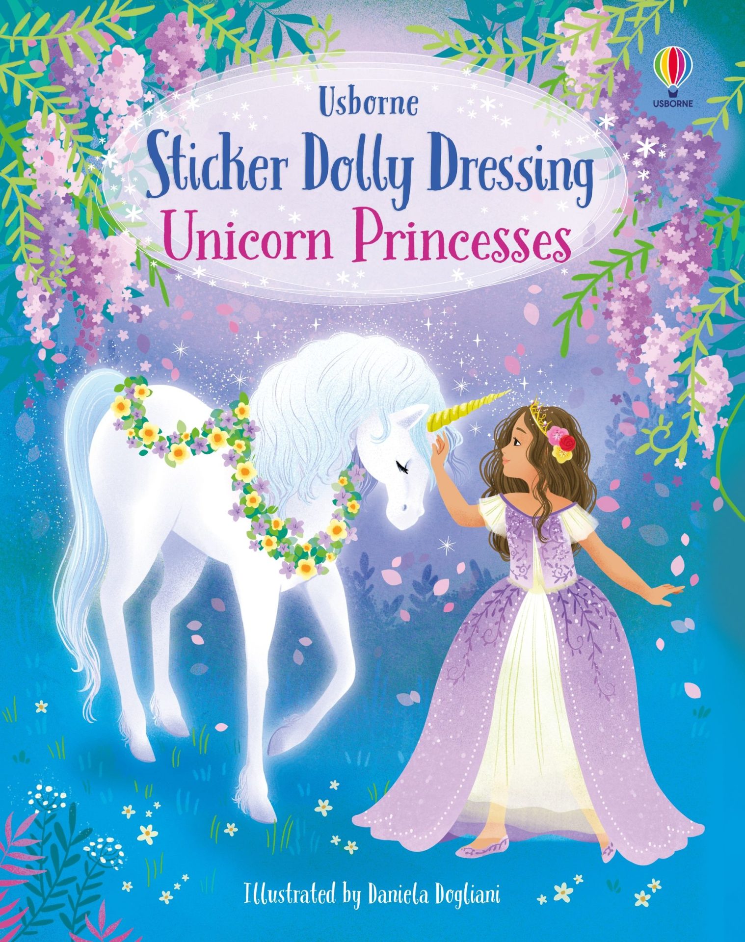 Sticker Dolly Dressing Unicorn Princesses – Принцези и еднорози, книга со стикери