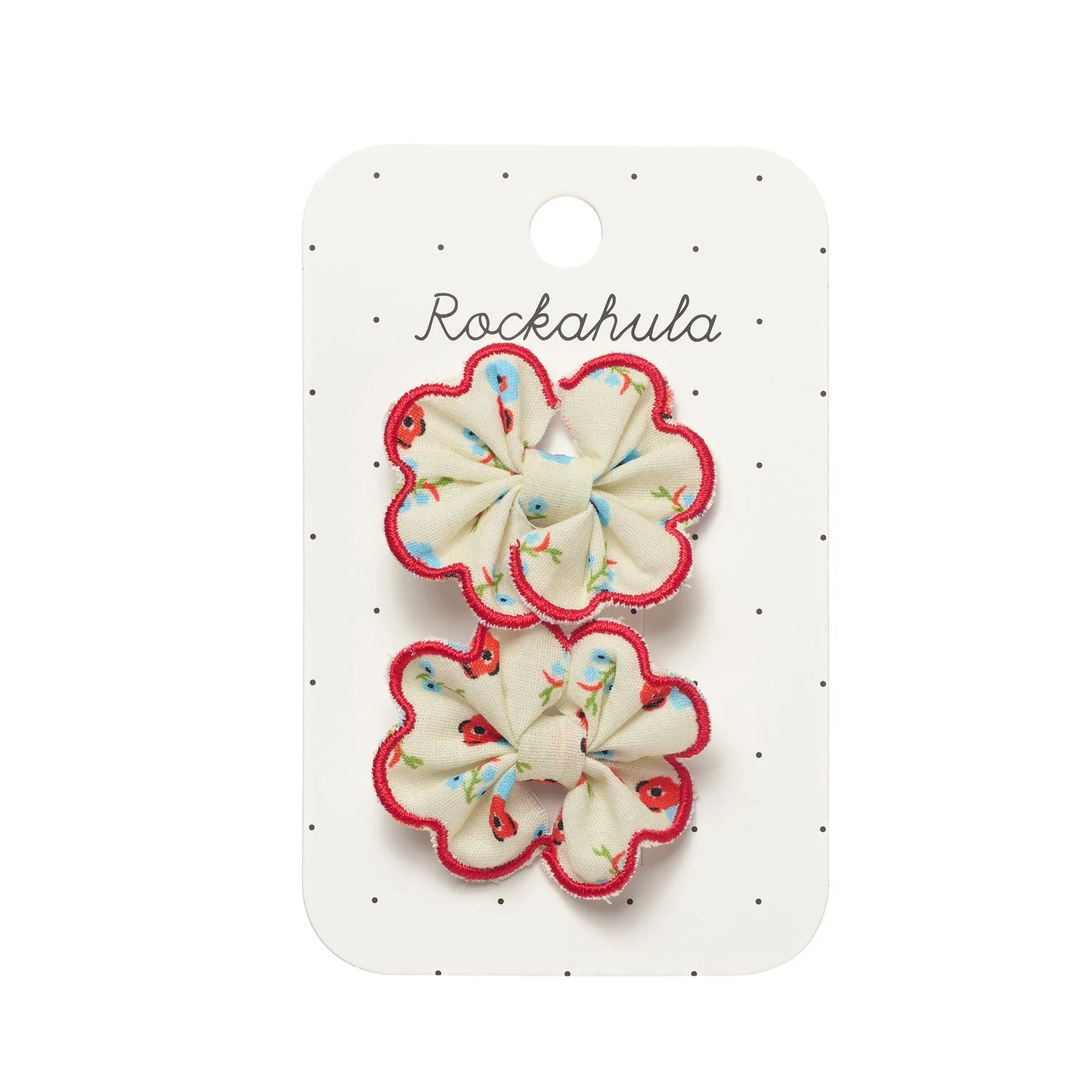 Martha Ditsy Scallop Bow Clips - Шнолички со цветни машнички 🌸🎀